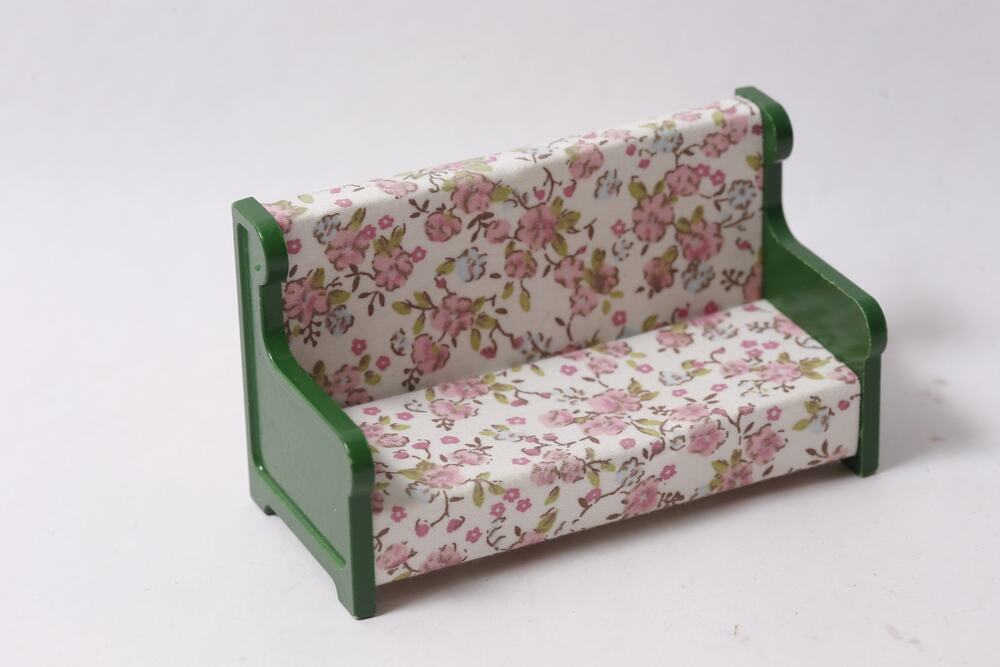 Sylvanian Families Green Floral Sofa Toy Dollhouse Furniture ~ 260812-WH 946